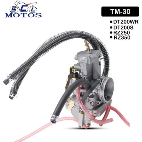 Sclmotos- Mikuni TM 30 30mm Flat Slider Flachschieber Motorcycle Carburetor Carb Kit For Yamaha DT200WR DT200S RZ250 RZ350 ATV