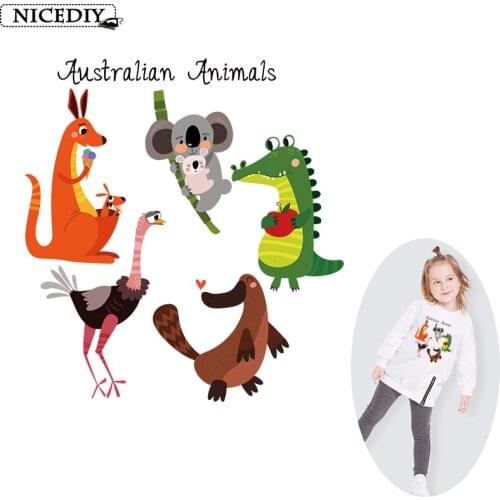 Cartoon Australia Animals With Iron On Patches Application Of Another Badges For Clothes Decals For Clothes Patch Fuse Clothes