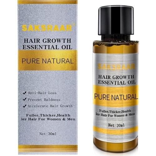 Natural Hair Growth Serum for Women Men Anti Hair Loss Biotin Hair Growth Essential Oils Essence Grow Healthy Strong Hair 30ml