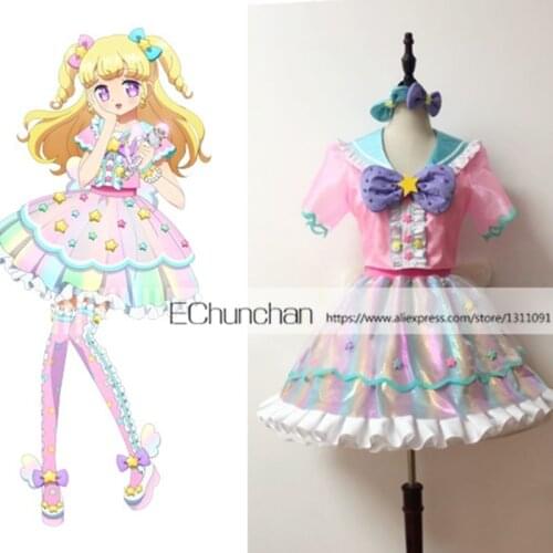 Full set Idol time Pripara yumekawa yui Cospaly costume yumekawa SoLaMi SMILE Cospaly Dress
