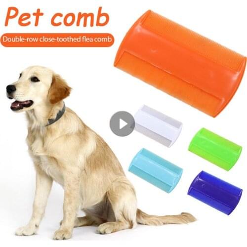 1PC Pet Flea Comb Double-sided Dense-toothed Double-row Flea Comb Remove Primer Knotted Pet Hair Removal Comb Clean Lice Combs