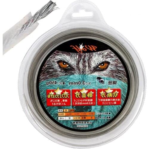 3.0mm 1LB Grass Trimmer Line steel inside Strimmer Brush cutter Trimmer Nylon Rope Cord Line Long Steel Roll Grass Rope Lines