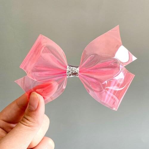 Waterproof Summer Pool/Swim Bows Princess Hairgrips Jelly Bows Kids Hairpins Dance Party Bow Hair Clip Girls Hair Accessories