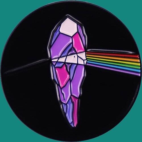 Magic Crystal Enamel Pins Brooch Collecting Circle Rainbow Lapel Badges Men Women Fashion Jewelry Gifts Adorn Backpack Collar