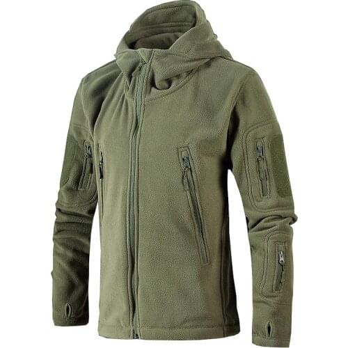 High Quality Military Tactical Fleece Jacket Men US Army Polartec Windbreaker Clothes Male Multi Pockets Outerwear Hoodie Coat