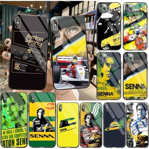 YJZFDYRM ayrton senna TPU Soft Silicone Phone Case Cover Tempered Glass For iPhone 11 Pro XR XS MAX 8 X 7 6S 6 Plus SE 2020 case