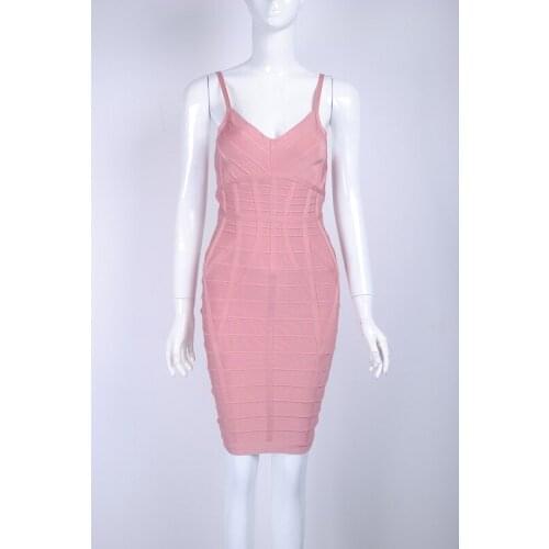 New Women Winter New Color Strap Striped Sleeveless Slim Sexy Bodycon Evening Party Bandage Dress Hot Sale