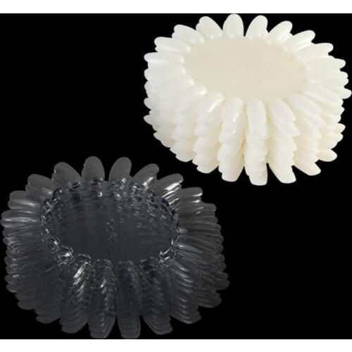 1 pack / 10 pieces Nail swatch practice oval transparent nail plate nail polish swatch color card 20 grids