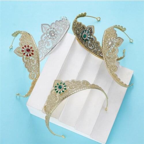 2021 June Crystal Flower Bridal Crown Hair Ornaments For Women New Tiaras Big Wedding couronne mariage Hair Jewelry Crowns