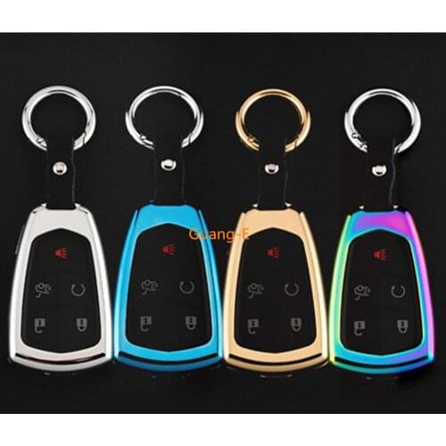 Car Galvanized/Zinc Alloy Key Bag Case Cover Keys Holder With Chain For Cadillac ATS-L/CT6/XTS/XT5/CTS/SRX