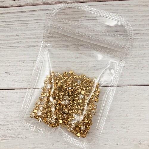 Superior quality Clear Crystal Stone 200pcs Sew on Crystal with gold Claw Sewing Rhinestone use for Clothes bags Wedding Dresses