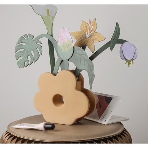 Cutelife Nordic Fragrance Paper Flowers Home Decorative Living Room Accessories Table Decoration Vintage Fairy Garden Ornaments