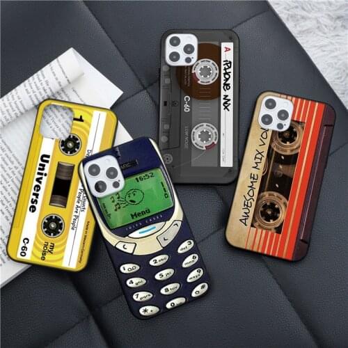 Vintage Cassette Tape Retro Style Cover For iPhone 11Pro SE 2020 6 6s 7 8 Plus 5 X XR XS 12 Mini 11 Pro Max TPU Phone Case Shell