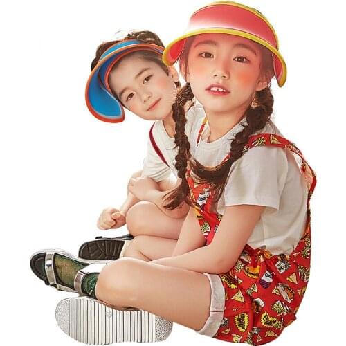 Children causal sports sunshade girls and boys adjustable sunhat big brim sunshade anti-ultraviolet baby cap on sale