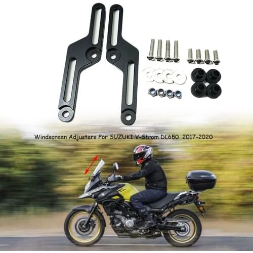 For SUZUKI V-STORM 650 DL650 DL 650 2017 2018 2019 Motorcycle Accessories CNC Windscreen Adjusters Adjustable Windscreen Wind