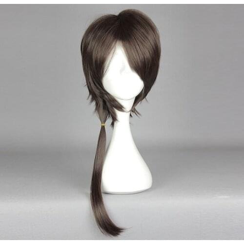 Kashuu Kiyomitsu Headwear Touken Ranbu Online Hair 60CM Black Brown Heat Resistant Cosplay Headwear Boys Girls Touken Ranbu Hair