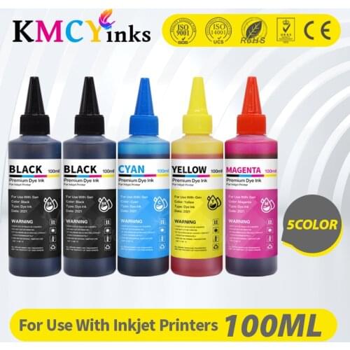 KMCYinks 4colors*100ml Refill Dye ink for hp140 140XL 140XL 140 141 CB336HE CB338HE Photosmart C4583 C4283 C4483 C5283 printers