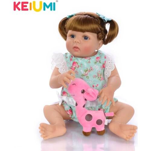 New Style KEIUMI 23'' 57cm Real Reborn Baby Dolls Adorable Lifelike Toddler doll With Full Silicone Surprise For Christmas Gifts