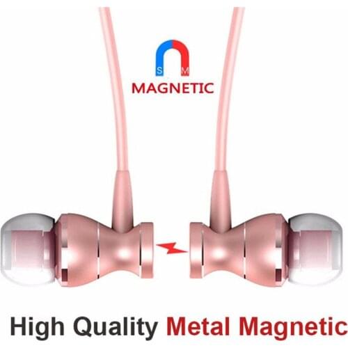 Metal Adsorption Magnet Earphone Headphone For Xiaomi Stereo Bass Headset Metal Wired Earphone HiFi Headphones Mic 2019