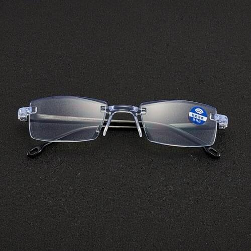 Fashionable Ultralight Rimless Reading Glasses Women Men Clear Lens Anti-Blu-Ray Computer Glasses Presbyopia Reader Glasses