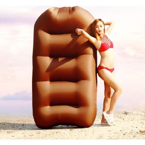 Nylon Folding Inflatable Sofa Bed Air Mattress Portable Lazy Outdoor Garden Furniture Waterproof Air Couch Beach Lounge