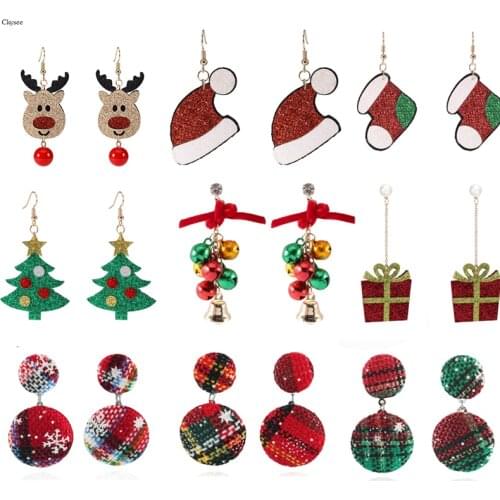 New 2020 Women Stud Earring Cloth Square Korean Earrings For Girl Christmas Gift Fashion Stud Earring Wedding Accessories