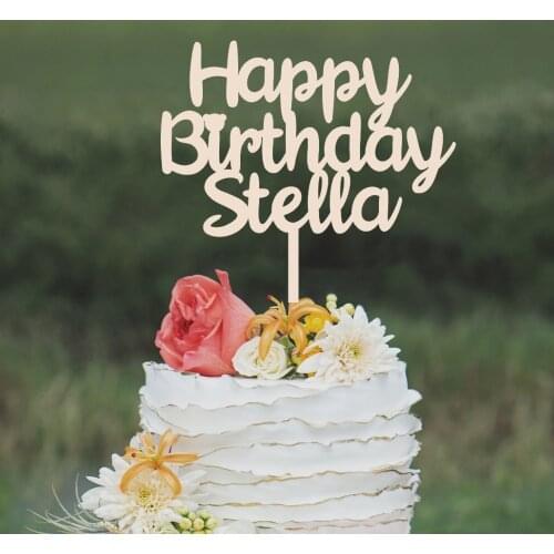 Personalized Happy Birthday Cake Topper,Birthday Party Cake Topper Decoration Supplies,Custom name Cake Topper,Gift for birthday