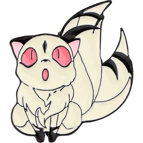 PF685 Japanese Anime Figures Fox Cute Enamel Pins Badge Brooch Backpack Bag Collar Lapel Decoration Jewelry Gifts for Friends