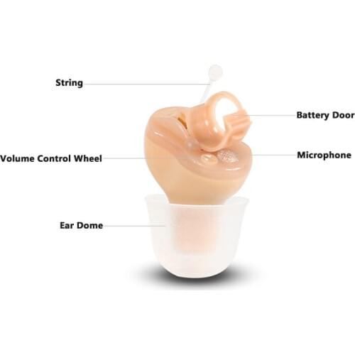 Programmable InstantFit CIC Digital Invisible Hearing Aids 6 Channels 8 Bands With Volume Control Trimmer