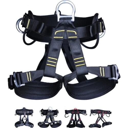 Fall Safety Belt for Outdoor Mountain Climbing Working Aloft Climbing Rock Harness Adjustable Half Body Protection Harness
