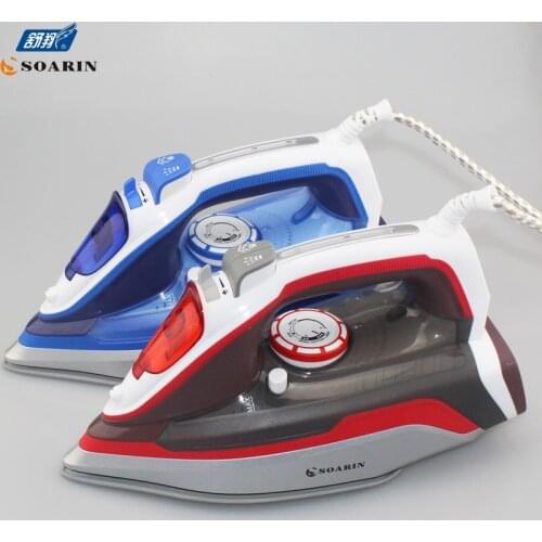 SOARIN Steam Iron Handheld Electric Iron for Clothes Steam Generator Plancha Ropa Ceramics Plate Flat Iron Stoning Machine