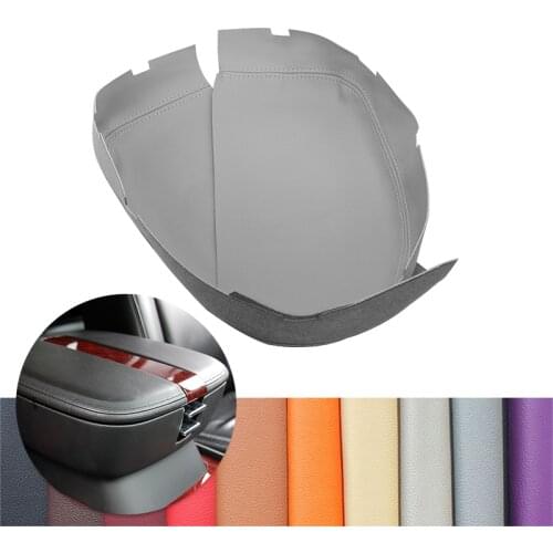 Gray For Cadillac Escalade 2007 2008 2009 2010 2011 Car Accessories Center Control Armrest Box Microfiber Leather Cover Decor