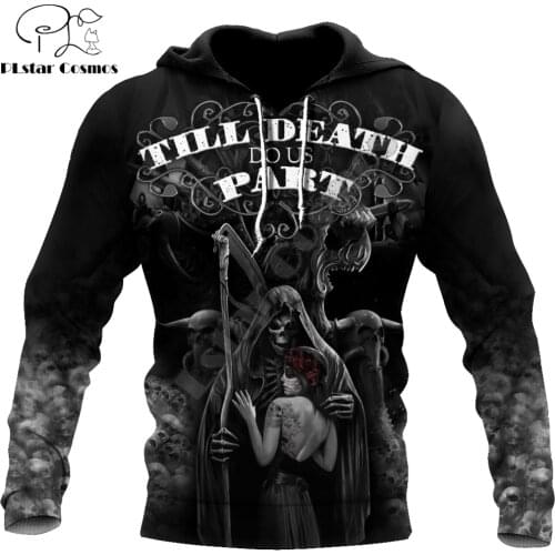 Death Skull Tattoo 3D All Over Printed Autumn Men Hoodies Unisex Casual Pullover Zip Hoodie Streetwear sudadera hombre DW0567