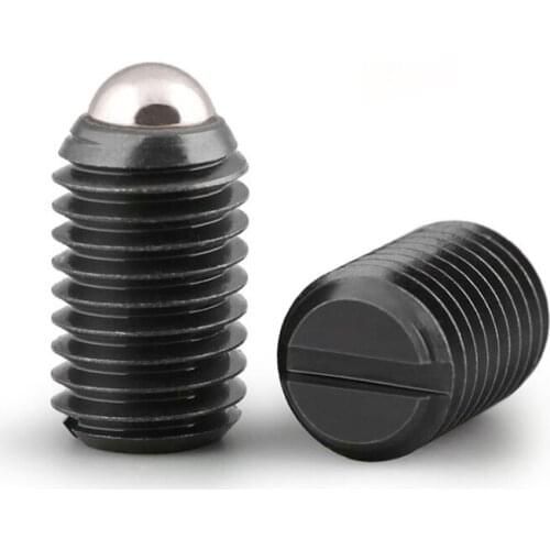 High precision M3 M4 M5 M6 M8 M10 M12 M16 thread slott headless set screws bolts ball end screw stop buffer bolt BLACK