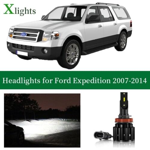 Xlights LED Headlights Bulb Low High Beam Canbus Lamp Front Light For Ford Expedition 2007 2008 2009 2010 2011 2012 2013 2014