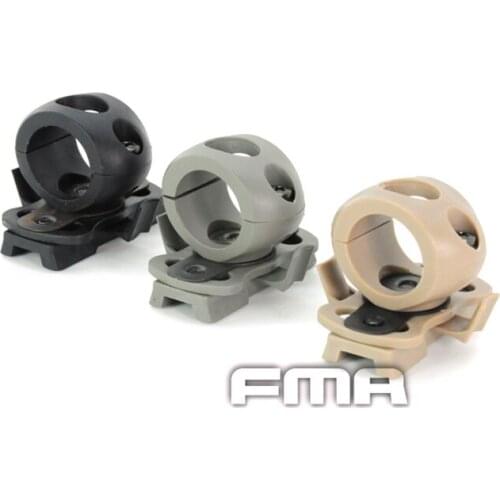 ARC / FAST Helmet flashlight clip 25.4mm diameter tactical flashlight clip adapter