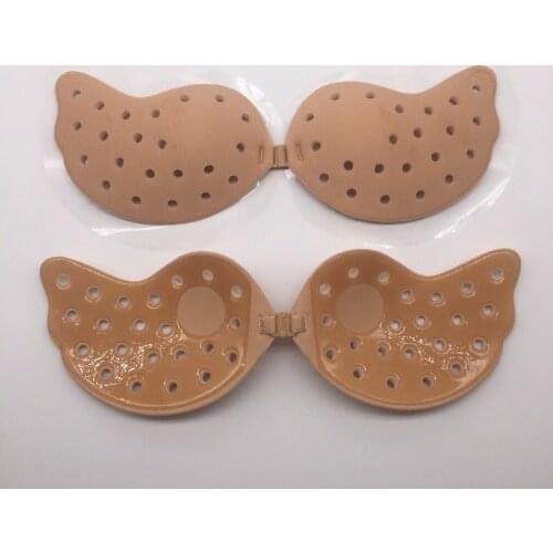 Womens Ladies Sexy Reusable Invisible Magic Strapless Self Adhesive Push-up Bra Stick On Gel Backless Silicone Mango Bras