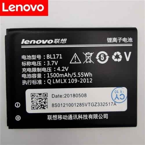 100% New BL171 BL 171 Phone Battery For Lenovo A60 A65 A319 A500 A368 A390 A390T A356 A370E BL-171 1500mAh Replacement Batteries