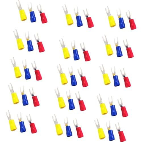 150Pcs SV2-3.2 Insulated Electrical Wire Terminal Crimp Connector Spade Set