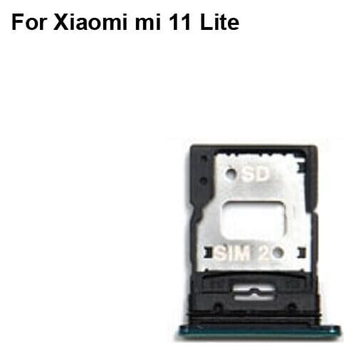 2Pcs Tested Good For Xiaomi mi 11 Lite SIM Card Tray Holder Carrier Nano Card Tray Slot Holder Replacement For Xiaomi mi11 Lite