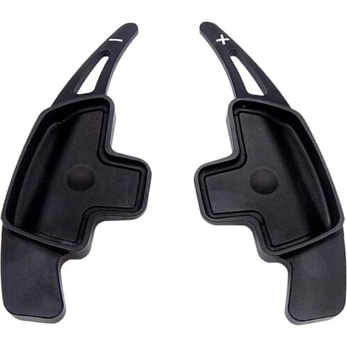 2pcs Black Aluminum Alloy Car Paddles Steering Wheel er Extension