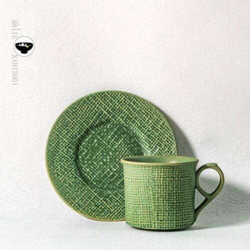 250ml Japanese stoneware handmade coffee cup and saucer afternoon tea tea set hand-made exquisite espresso latte coffee cup
