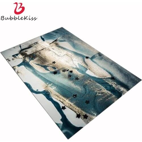 Bubble Kiss Soft Carpets For Bed Room Blue Abstract Design Rug Perfect Quality Living Room Decoration Non-Slip Study Room Mat