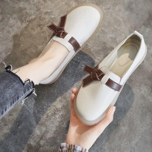 Apanzu 2021 Women All-match Single Shoes High Quality Slip On Loafers Lady Casual Comfort Spring & Summer flat soft-soled shoes