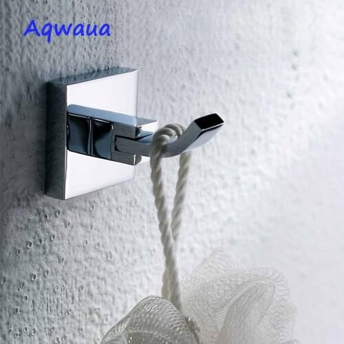 Aqwaua Single Towel Hook Coat Hooks Brass Robe Hook Nice Design Wall Hanger Bathroom Accessories 100% Copper bathroom hanger