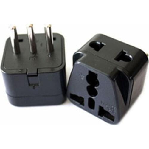 Black high power AU EU UK US to Italy travel converter power plug universal CE certified connector for Chile Kuba Uruguay Syria