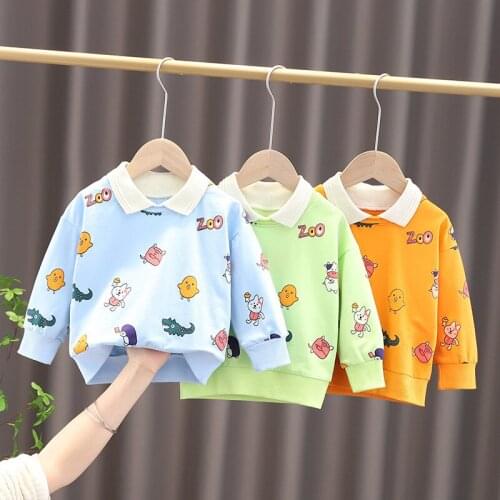 Kids Shirts T-Shirt Spring Autumn Boys Shirt Baby Girl Clothes Casual Long Sleeve Toddler T Shirt Tops Sport Children Sweatshirt