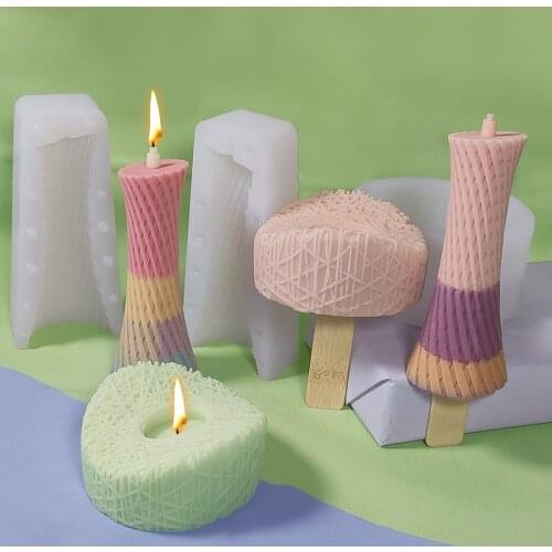 Candle Making Suppies Ice Cream Silicone Mold Small Waist Popsicle Mold Birds Nest Cylindrical Candle Mold Fondant Cake Mold