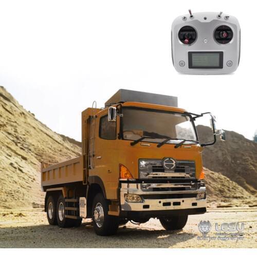 LESU RC 1/14 Scale HN 6x6 Hydraulic Dumper Truck With Radio Motor ESC Painting Light and Sound HZH0331
