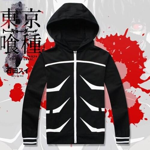 HOT! Tokyo Ghoul sweater Kaneki Ken clothes blackened war Anime autumn and winter long-sleeved hooded jacket cos